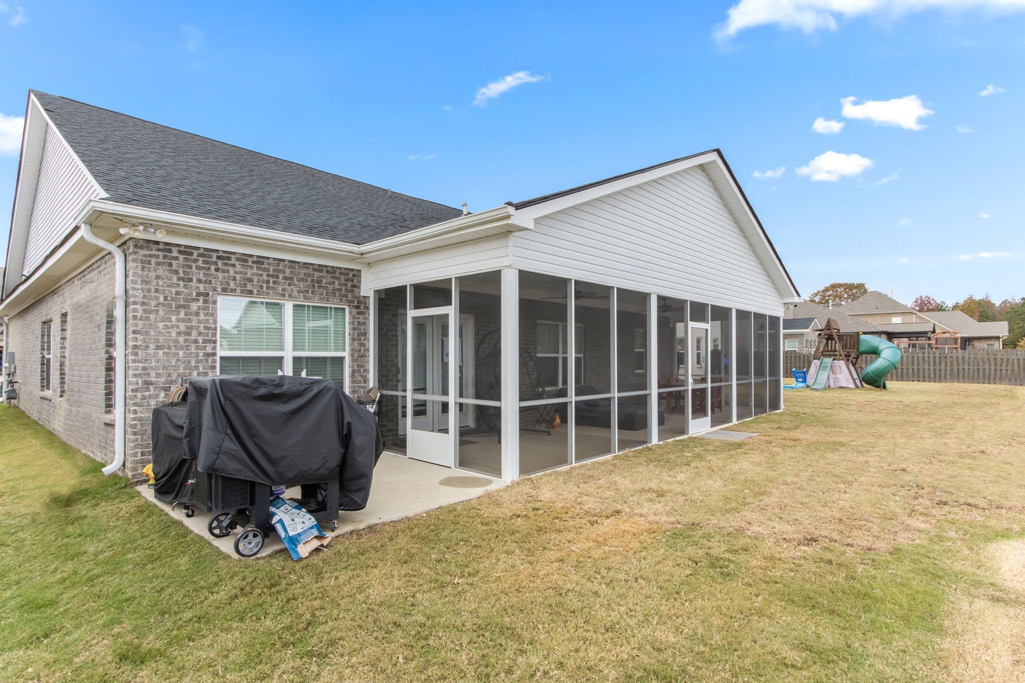 Screened porch addition at Burgreen Farm in Madison Alabama by S&R Contracting